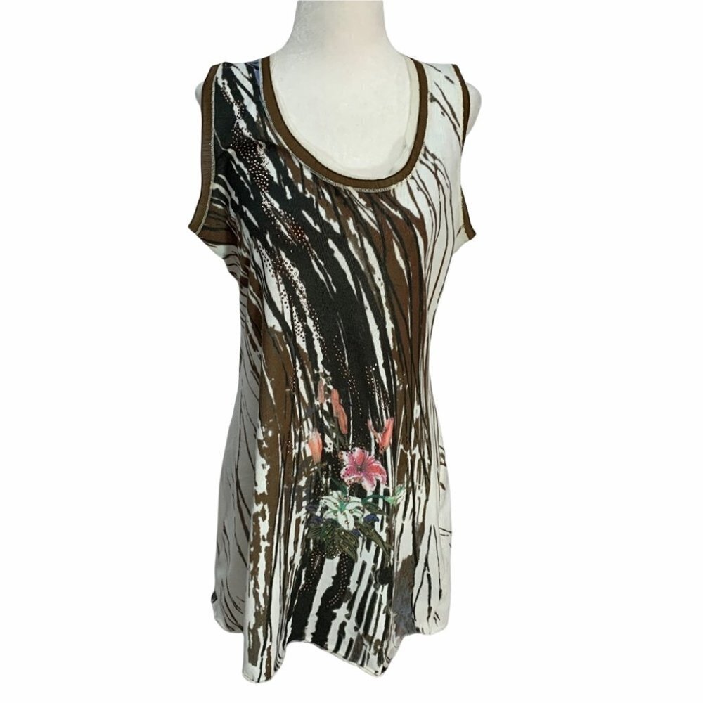 JANE & John🤎Lightweight Sweater Dress Sleeveless Brown/Beige Size M